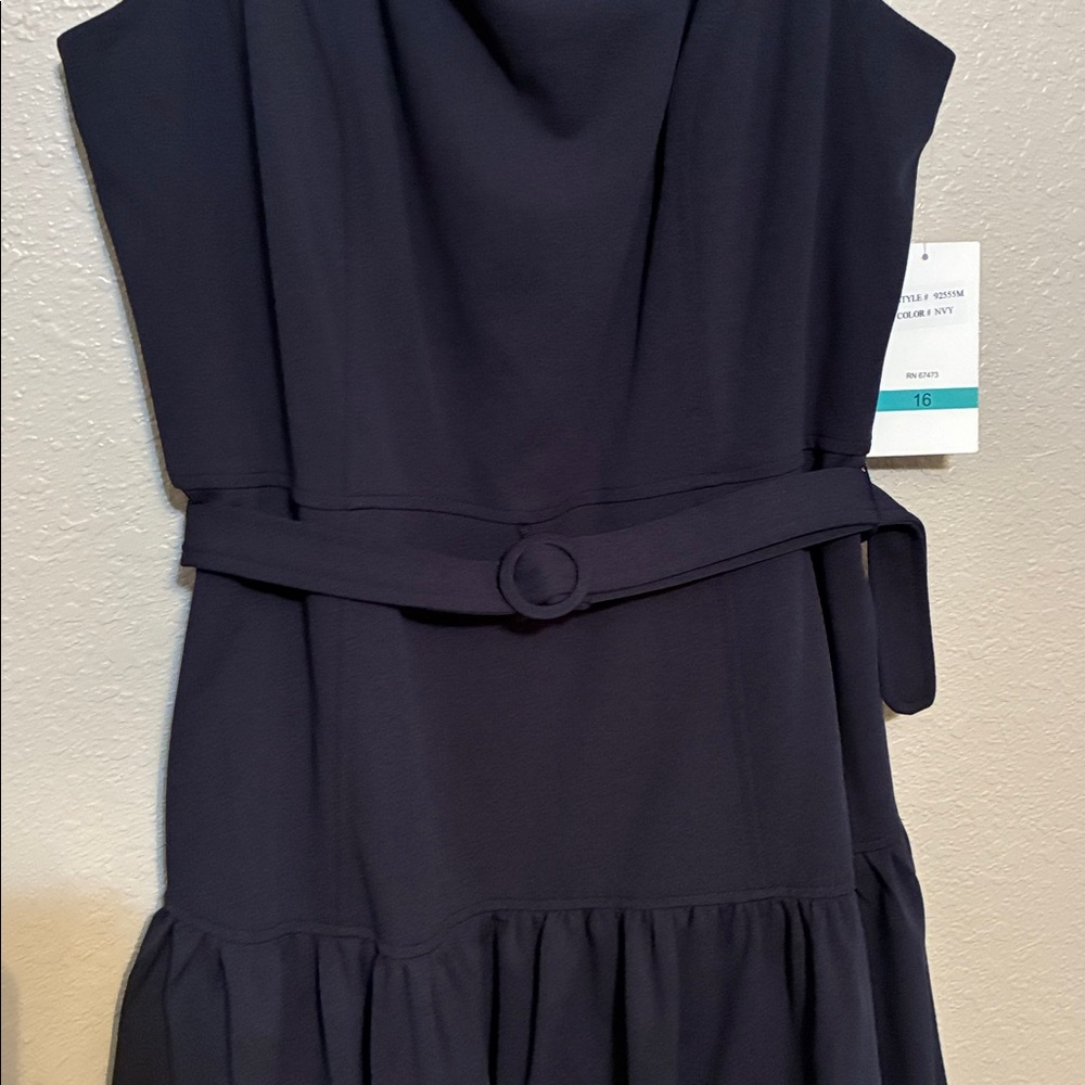 NWT!! Maison Tara Navy Sleeveless Mini Dress